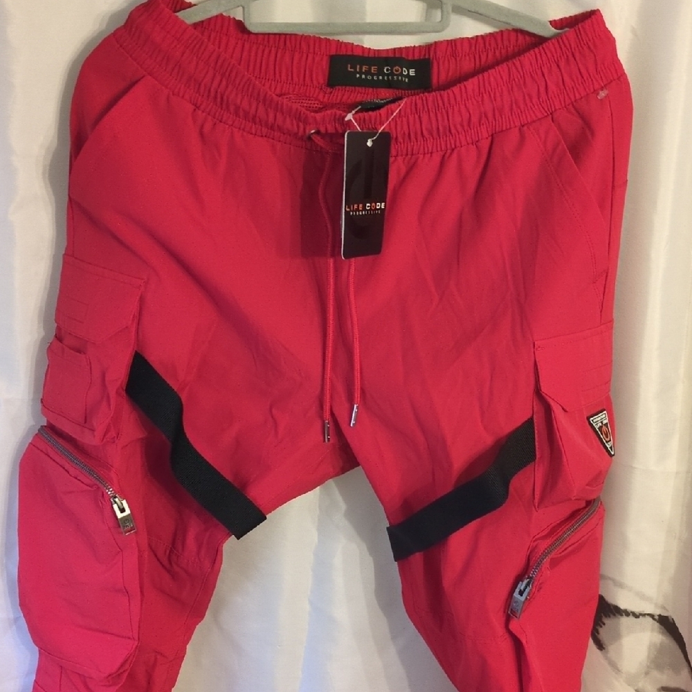 Men's Vibrant Red Cargo Pants